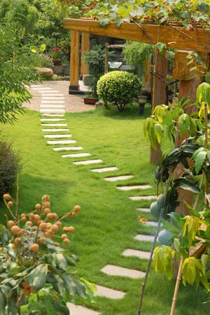 Landscaped walkway